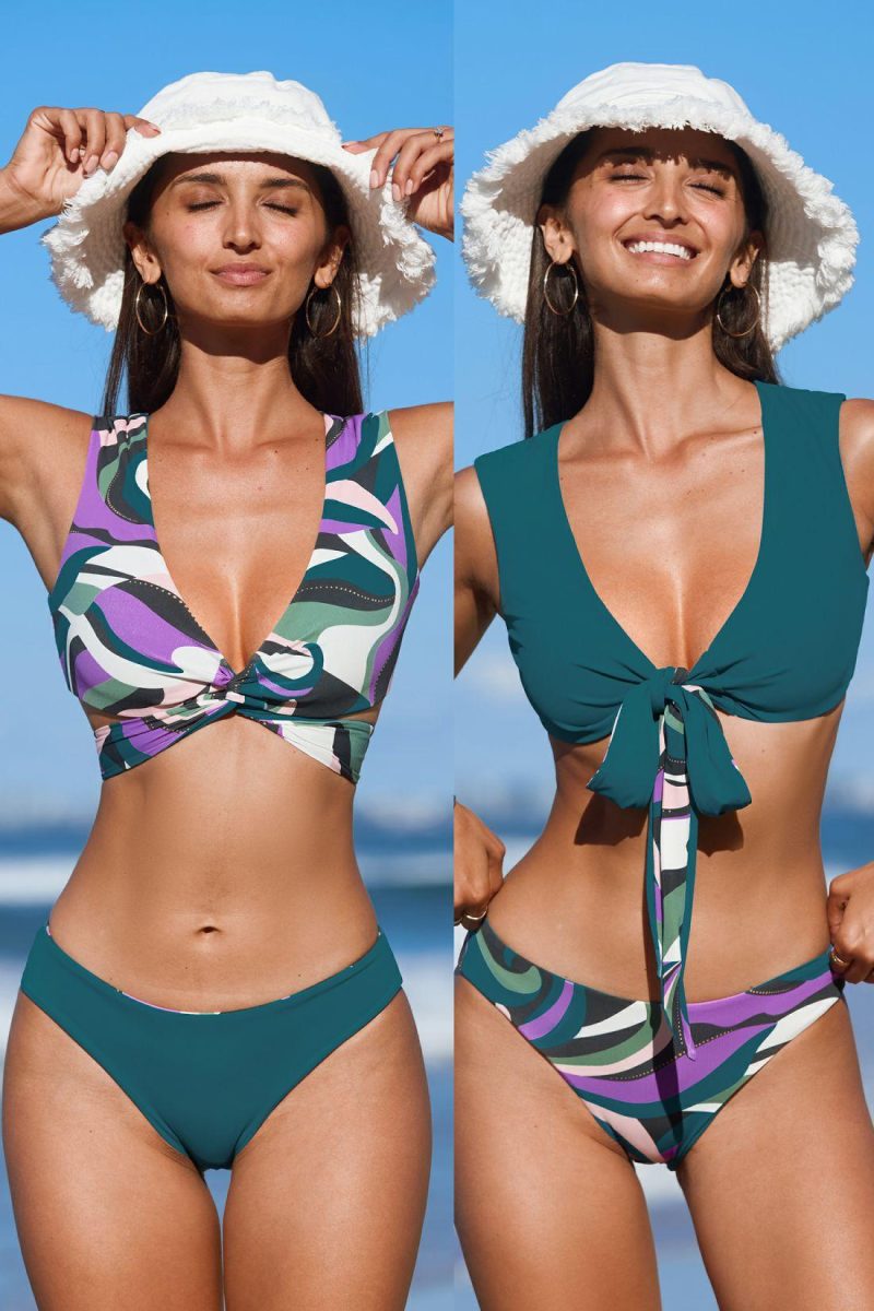 Bikini Sets | Rippling Waves Multiway Bikini Top & Reversible Bottoms Set – Womens Bikini Bikini Sets