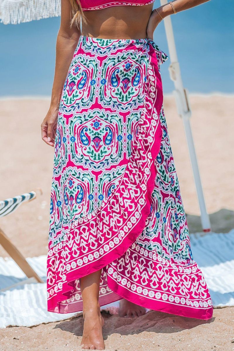 Cover Ups | Pink Boho Sarong Cover-Up – Womens Cover Ups Cover Ups