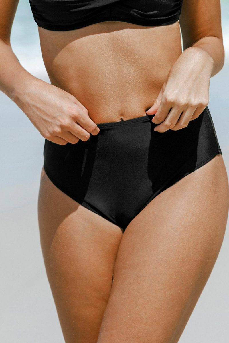 Fit Solutions | Super Bloom Black Low-Cut Bikini Bottoms – Womens Fit Solutions Black