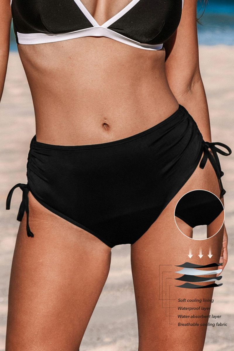 Tops & Bottoms | Black Standard Drawstring Bikini Bottoms – Womens Bikini Black